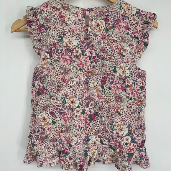 Solitaire Top Embroidered Floral Lace Eyelet Ruffle Sleeve Romantic Feminine S - Picture 2 of 7